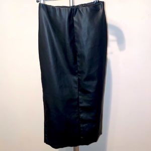 H&M leather pencil skirt. Knee length.